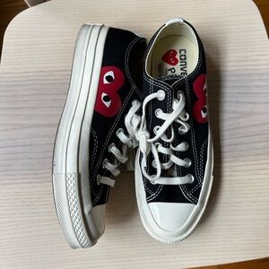 Converse X Comme des Garçons PLAY Chuck Taylor Hidden Heart Black Size M 5 W 7